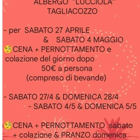 La Lucciola Ristorante Hotel Tagliacozzo