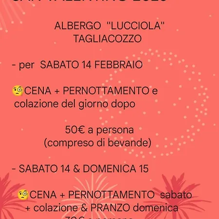 La Lucciola Ristorante Hotel Tagliacozzo